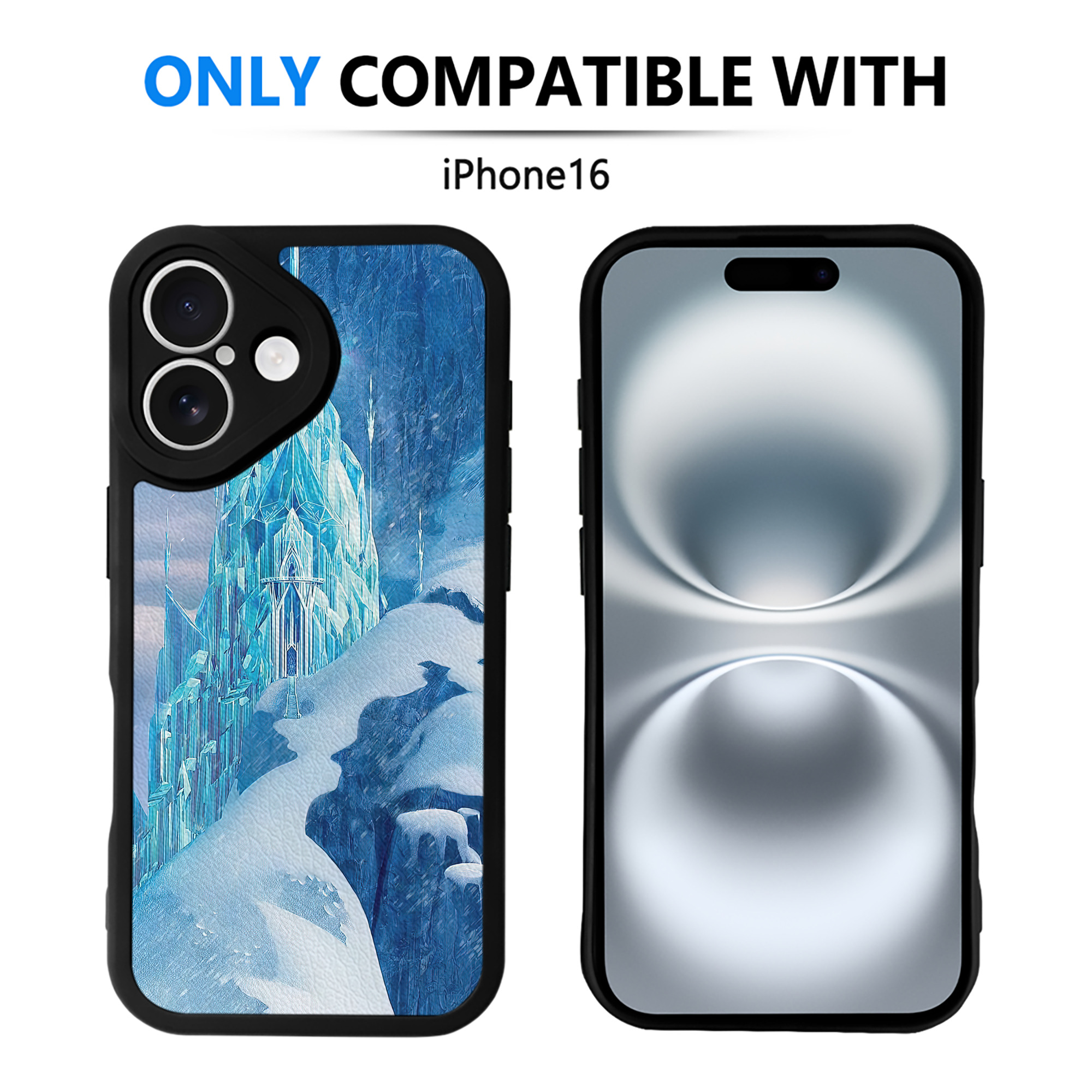 （画像用） アナと雪の女王 アンナ エルサ Frozen Anna Elsa 【iPhone 16シリーズ対応】シリコンスマホケース（レザー調） 材質：シリコン